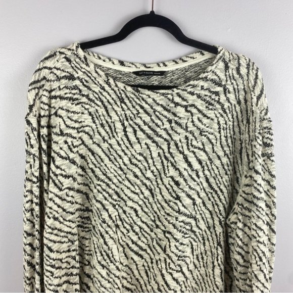 Zac&Rachel Zebra Print Cotton Blend Long Sleeve Sweater 2X - Picture 5 of 10